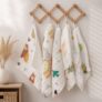 OXAURA Baby Muslin Wash Cloth Pack of 5, 6 Layer 100% Cotton Muslin Baby Wash Cloth 25 x 25 cm, Ultra Soft Newborn Face Towel, Burp Cloth, Feeding Cloth, Reusable Baby Wipes for Infants (Review)