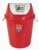 Milan Plastic Swing Lid Garbage Dustbin 80 Litre Red