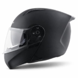 Vega VM-02 Spike Flip-Up Motorcycle Helmet with ISI Certification | High-Impact ABS Shell, Dual Visor, UV & Scratch Resistant: Dull Black , L