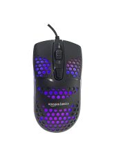 Amazon Basics Wired Gaming Mouse With Rainbow Backlight I 4 Preprogrammed Buttons I 3600 Dpi I 1.5 Cable I Colour- Black & Honey Combo Design