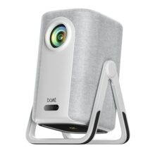 Boat Cinehead M1 Smart Projector, Honest 200 Ansi Lumens, Native 1080P, Auto Focus & Auto Keystone Correction, Adjustable Stand, 6W Speaker, Wifi & Bluetooth, Screen Mirroring, Hdmi (Ivory White)