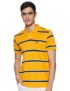 House & Shields Men’s Striped Regular Fit Polo (HSK -59_Golden Yellow + IN + W_3XL)
