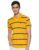 House & Shields Men’s Striped Regular Fit Polo (HSK -59_Golden Yellow + IN + W_3XL)