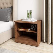 Amazon Brand – Solimo Polaris Modern Engineered Wood Oak Finish Modern Bed Side Table (Imperial Teak)