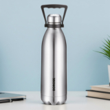 BOROSIL Bolt Bottle 24 hrs Hot & Cold Vaccum Insulated 1500 ml Stainless Steel Flask(Pack of 1, Silver)