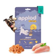 Applod Tender Chicken Mix Fruit Rings Dog Treats for Puppies & Adult Dogs | Made with Real Chicken Breast | High-Protein Low-Fat Grain-Free Reward Snacks | Pack of 2 | 50g x 2