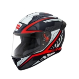 Studds Thunder Full Face Helmet D4 with Clear Visor (Matt Black N2, L)