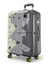 Safari Tazzo 8 Wheels 77cm Large Size Trolley Bag, Hard Case Polycarbonate, 360º Wheeling Small Check in Luggage, Suitcase for Travel, Trolley Bags for Travel, Printed