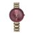 Fastrack Chrome K Quartz Analog with Maroon Dial Titanium Brass Solid Strap Watch for Women – 6216QM03