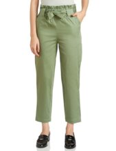 Amazon Brand – Symbol Women’s Tapered Paper Bag Trousers (High Rise Ankle Length | with Self Fabric Belt) (CT-19 Cont_Olive_32)