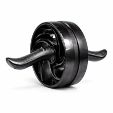 Amazon Basics Ab Roller with Non-Slip Handles | Wheel Exercise Equipment for Core Strengthening | Compact & Portable | for Men and Women | Black | 34 x 45.6 x 16.3 cm