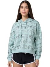 Bewakoof Official Disney Merchandise Mickey Mouse Women’S Aop Oversized Fit Full Sleeve Hooded Cotton Blend Hoodies_682779_Green_2Xl