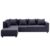 Wakefit Sofa Set | 1 Year Warranty |3 Seater Sofa For Living Room, Wooden Sofa Set, 3 Seater + Left Aligned – Skiver(Jio : Purple Grey)