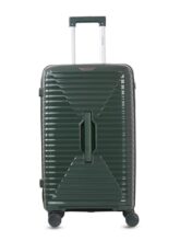 Wildcraft Keystone 8 Wheel Polycarbonate Travel Luggage Lightweight Antitheft Zipper Trunk Style Stylish Luggage,Green