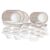 Larah by Borosil Elega Fluted Series Opalware Dinner Set | 66 Pieces for Family of 6 | Microwave & Dishwasher Safe | Bone-Ash Free | Crockery Set for Dining & Gifting | Plates & Bowls | White