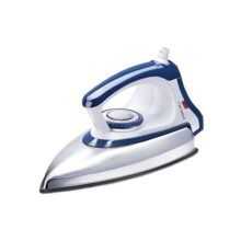 Bajaj Majesty DX-11 1000W Dry Iron with Advance Soleplate and Anti-bacterial German Coating Technology, White and Blue