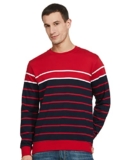 Amazon Brand – Symbol Men’s Cotton Blend Round Neck Sweatshirt (AW19MNSSW60_Estate Red_S)
