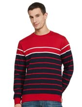 Amazon Brand – Symbol Men’s Cotton Blend Round Neck Sweatshirt (AW19MNSSW60_Estate Red_S)