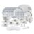 Cello Imperial Series Vinea Opalware Dinner Set | 65 Units | Opal Glass Dinnerware | Chip-Resistant, Scratch-Resistant, Microwave & Dishwasher Safe | Elegant Floral Pattern | White