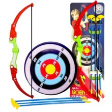 Storio Outdoor Toys Bow and Arrow Archery Set Toy Set with Target Board – Dhanush Baan for Kids Girls Boys, Multicolor
