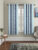 Cortina 150 cm (5 ft) Window Polyester Semi Transparent Curtain (Pack Of 2)(Blue, Floral)