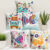 Story@home Polyester Cushions Cover(Pack of 5, 40 cm*40 cm, Blue, Orange)