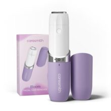 CARESMITH Bloom Facial Shaver | Trimmer For Woman | Upper Lip, Chin & Cheeks | Facial Hair Removal Machine | Hypoallergenic Blades | 1 AA Battery Included, Purple