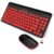 Zebronics-Companion 114 Wireless Keyboard And Mouse Combo Compact 2.4Ghz Featuring Integrated Multimedia Keys, Smartphone/Tablet Holder, Uv Printed Keycaps, And On/Off Switch (Red +Black)