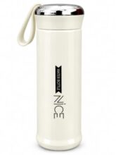 NICE Water Bottle with Glass Inner, 400 ml, Cream