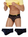 XYXX Men Micro Modal Brief, Snug Fit, Printed, Pack of 3, XYBRF3PCKN507XL, Yellow Laser+Pink Laser+Digi Lights, XL