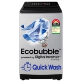 Samsung Smart Choice 8 kg, 5 star, Eco Bubble Tech, Digital Inverter Motor, Soft Closing Door, Fully-Automatic Top Load Washing Machine (WA80BG4441BGTL, Light Gray)