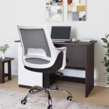 FUGO Plastic by Nice Goods Ergonomic Office Chair, Home Desk Office Chair, Revolving Chair with Tilting Mechanism, Computer Chair, Chair for Office Work at Home, Grey