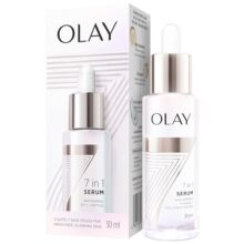 Olay 7In1 Ultra-Light Face Serum | Niacinamide, Vitamin C, Collagen Peptides | Fights 7 Issues For Smooth & Glowing Skin | Normal To Oily Skin | Dermatologically Tested | Non Comedogenic | 30Ml