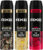 AXE Gold Temptation, Dark Temptation and Intense Deodorant Spray  –  For Men(645 ml, Pack of 3)