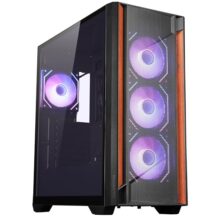 Zebronics Premium Gaming Cabinet, Mid-Tower, EATX/ATX, Upto 360mm AIO Support, 4 Infinity Mirror ARGB Fans, Side Tempered Glass, USB 3.0, 2X USB, Magnetic Dust Filter (Spectra, Black)