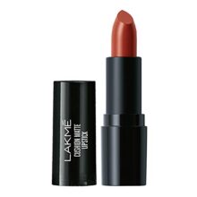 Lakme Forever Matte Lipstick, Waterproof, Non Drying, Creamy Matte Bullet Lipstick Made With French Rose Oil Extracts, Red Ruby, 4.5G