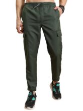 Highlander Men’s Low Rise Regular Pants (PHTR000004_Olive_XL)