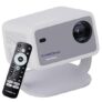Krisons Razor 006 Smart Projector|1080P Native |4K HD Licensed Netflix/Google|Bluetooth Voice Remote|Upto14000 Lumens|Wi-Fi 6/BT5.4|Android|Auto Focus/Keystone |Primevideo,Hotstar,NetfliX (White Grey)