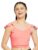 Clovia Women’s Comfort Fit Active Cropped Top with Removable Pads (AT0150P34_Peach_L)