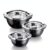 Signoraware Royal Bliss BPA Free Plastic Casserole Set| Inner Steel & Outer Plastic| Safe & Durable Gifting Set| Ideal for Storing Chapatti, Rice & Curries (1L+ 1.5L+ 2L| Setof3| Black)
