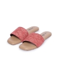 ZOUK Women’s Jute Handcrafted Wadiyar Qila Casual Flats Pink – 38