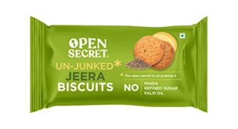 Open Secret Jeera Biscuit Cookies | Protein & Fiber Packed | Healthy Snacks | No Added Maida No Refined Sugar No Palm Oil | Unjunked Biscuit | 40G – Pack Of 6