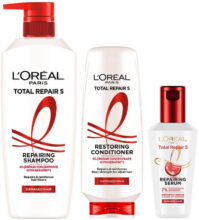 L’Oréal Paris Total Repair 5 Shampoo 650ml + Conditioner 175ml + Serum 40ml(3 Items in the set)