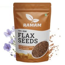 New Ramam Flax Seeds 400gm | Natural Raw Flax seeds for Eating | High Dietary Fiber | Rich in Magnesium |Helps in Manage Blood sugar levels & Heart Health | Helps in Hair Growth| Alsi Seeds- 400gm…