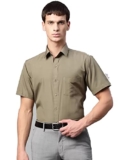 English Navy Men Slim Fit Formal Shirt Olive Size 38, Soft Touch Premium Fabric, Ideal and semi Formal Occasions, Classic Style with a Modern Silhouette (2040Olive_38)
