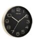 Nautica Modern Wall Clock For Hall With Quartz Silent Sweep Technology | 1Pc – 12 Inch(Abs) | Wall Clock For Bed Room, Home, Office, Kitchen & Living Room | 3D-Glossy Rim-Black/Rosegold