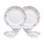 Larah By Borosil Pentas Opalware Dinner Set, 6 -Piece, White