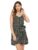 Clovia Women’s Crepe Sassy Stripes Resort Wear Dress with Tie-Up Belt in Green (RW0067P17_Green_M)