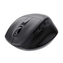 Amazon Basics Pro Series 2.4G + Bluetooth + USB Triple Mode Wireless Ergonomic Mouse | 9 Buttons | Adjustable DPI (800–2400) | 500mAh Battery | Type-C Charging | Black