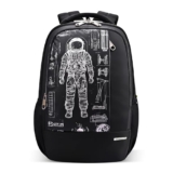 Gear Anatomy Space 19″/38L Large Water Resistant School Bag | Casual Backpack | Daypack | Travel Backpack | Kids Bag for Boys/Girls (Black – Black)